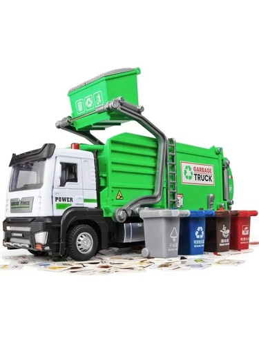 Garbage truck toy set - garbage, pull